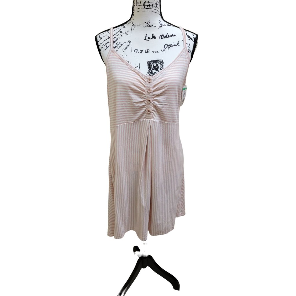 Angel Maternity Dress In Pink/Off-White Stripe, Xl